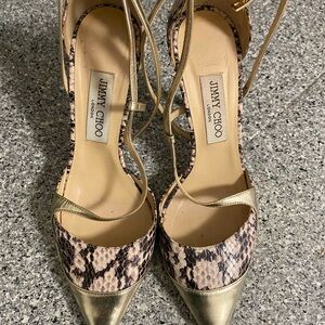 Jimmy Choo snake skin heels